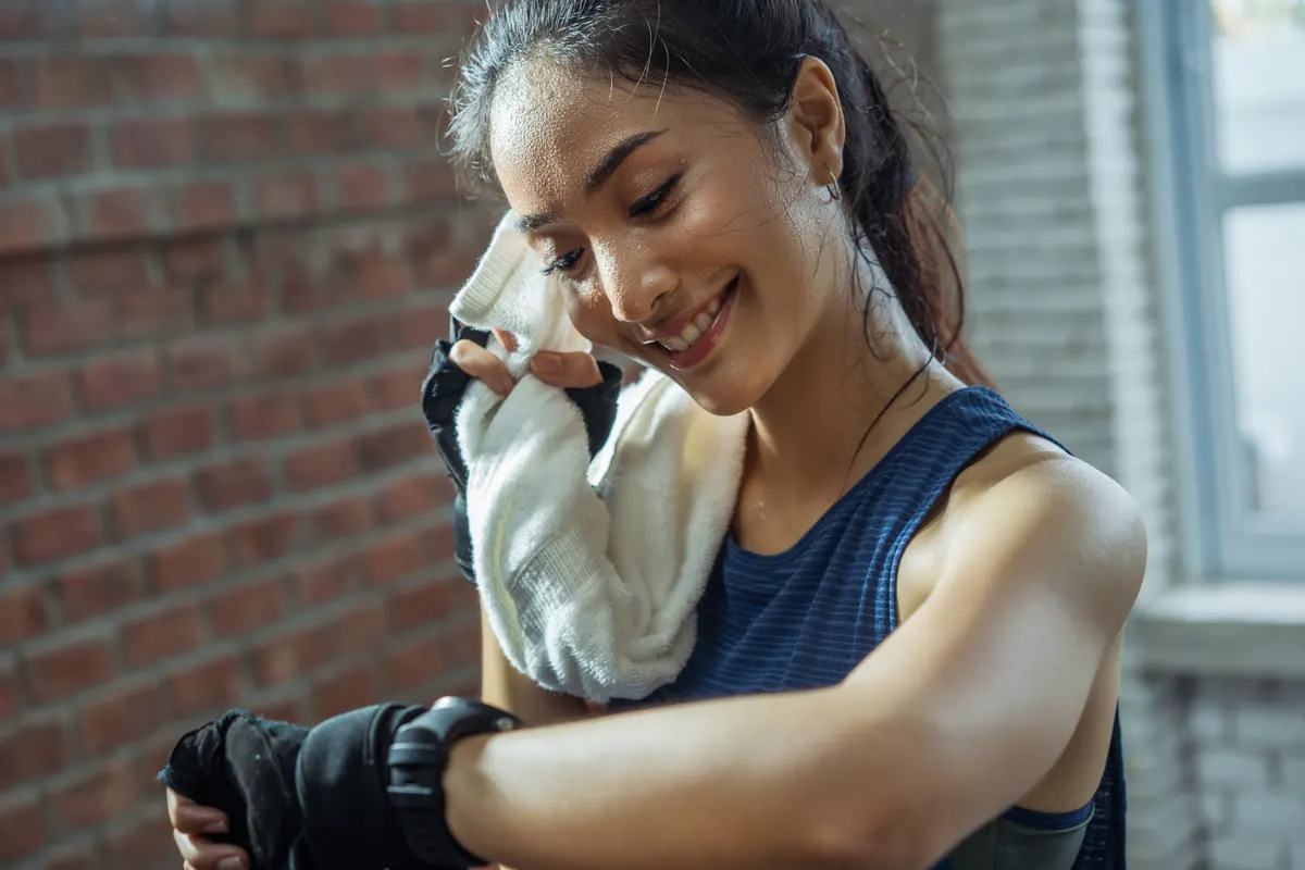 Image of a woman training