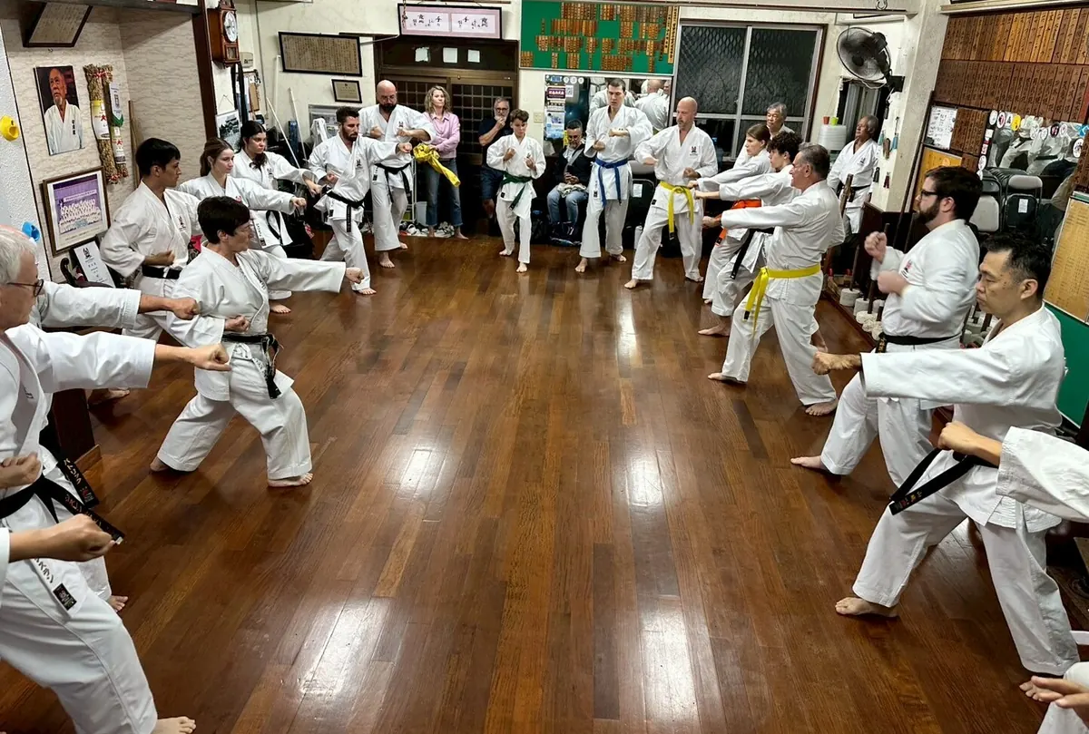 Image of growing with companions (group photo of KARATE)